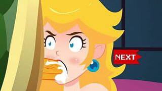 Принцесса Пич. Очень небрежный минет, глубокая глотка и горловой пирог - Игры - порно видео